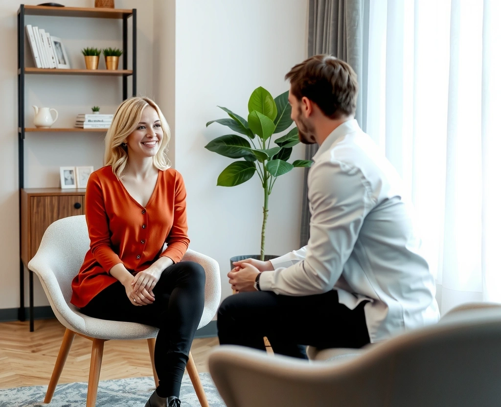 Beratungsgespräch in moderner Praxis in Wien